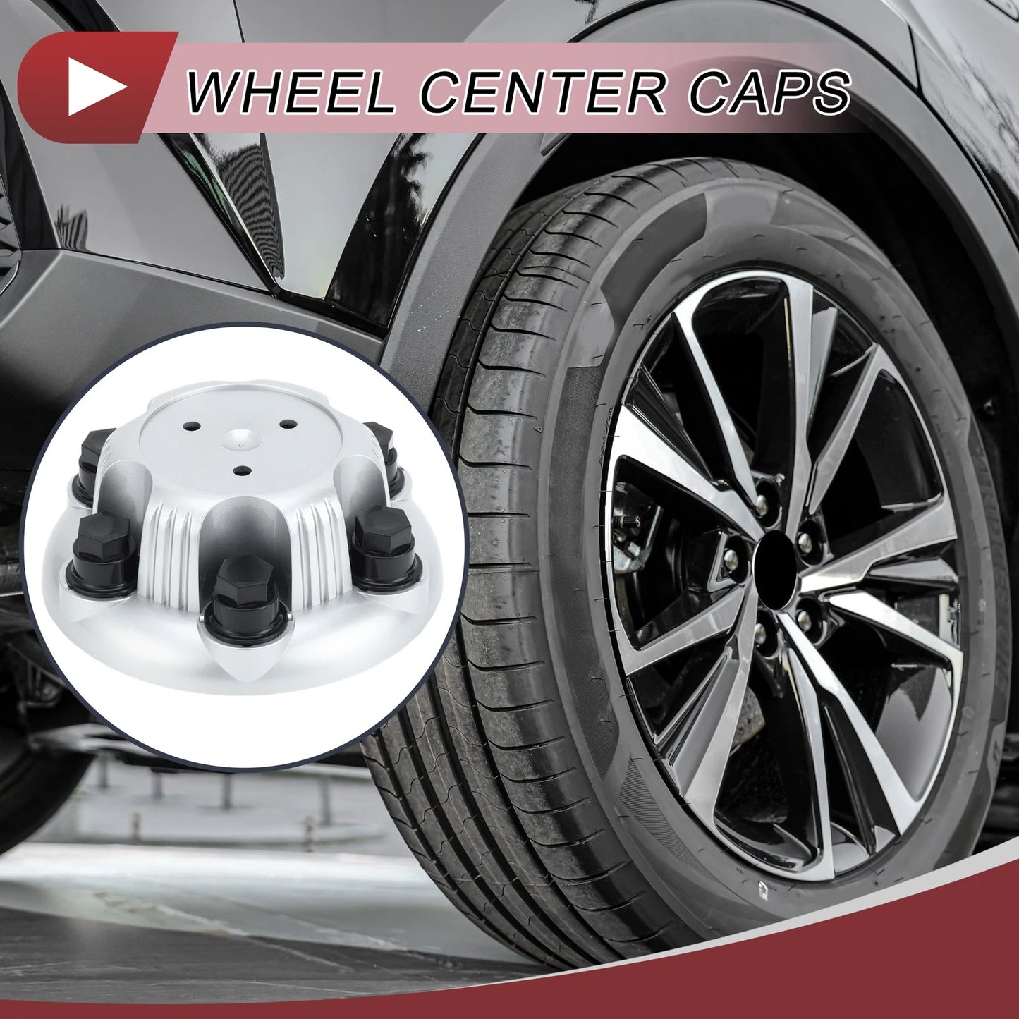 Wheel Center Caps for Chevrolet Suburban 1500 (2000–2014) - Silver Tone Plastic