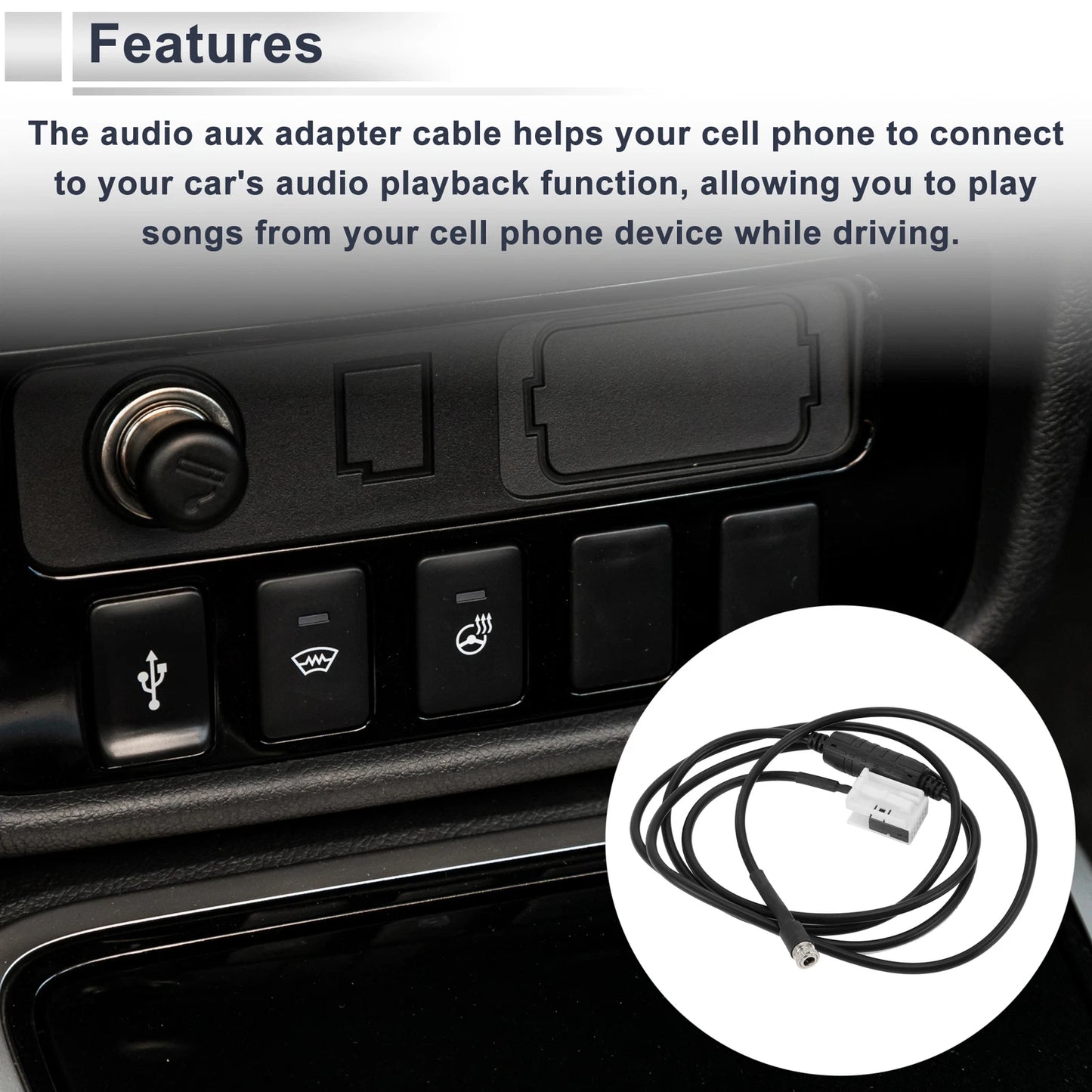 Audio Aux Adapter Cable for BMW (2000–2023)
