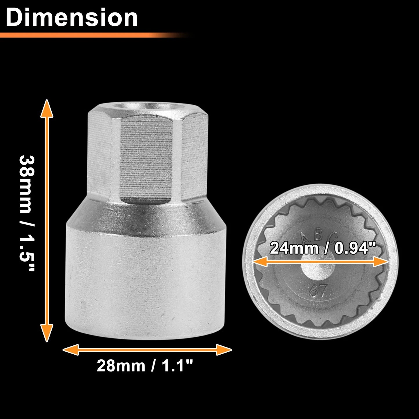 Wheel Lock Lug Nut for VW Touareg (2004–2018) - ABC67/21Pt
