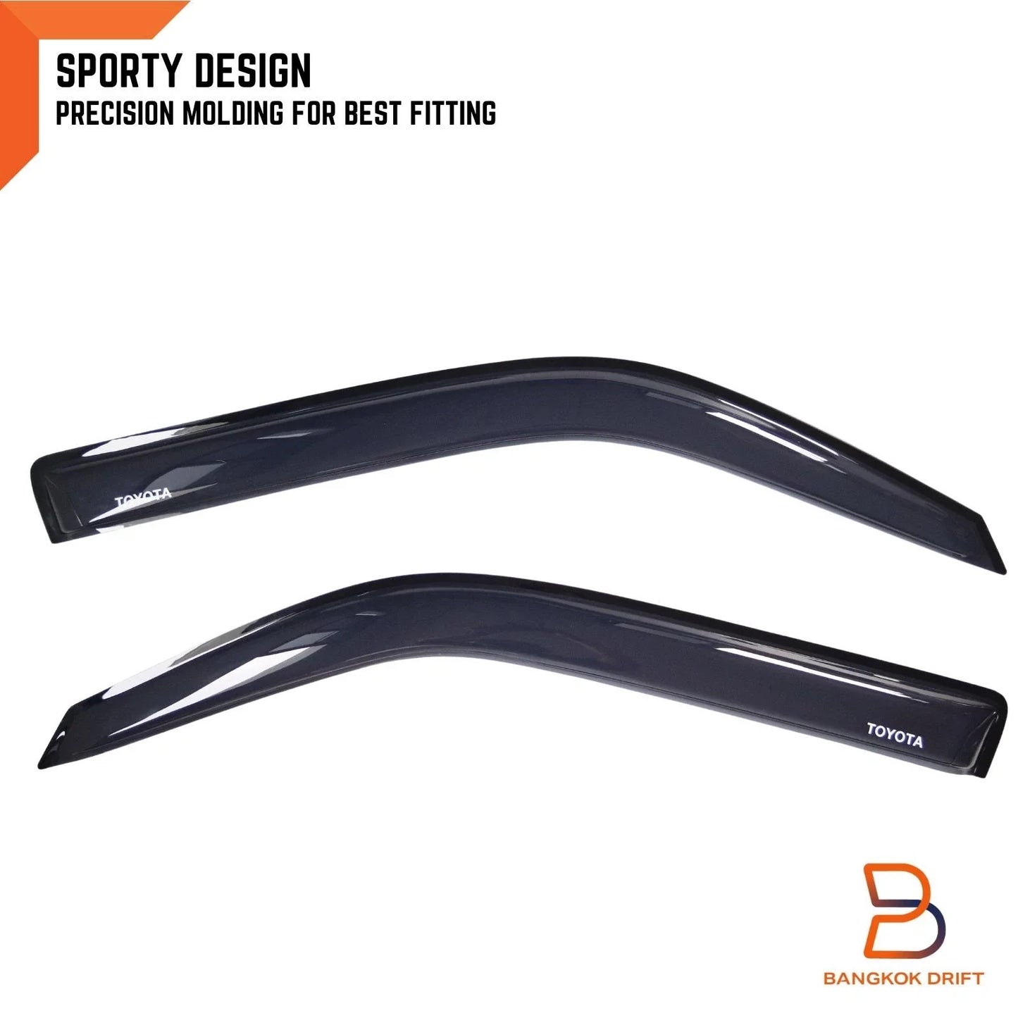 Weather Shield Window Visor Rain Guard for Toyota Hiace Commuter (2005-2019)