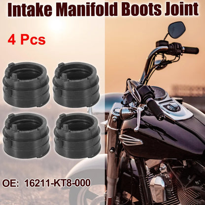 4pcs Carburetor Intake Manifold Boot Joint for Honda CB1 (1989-1990)