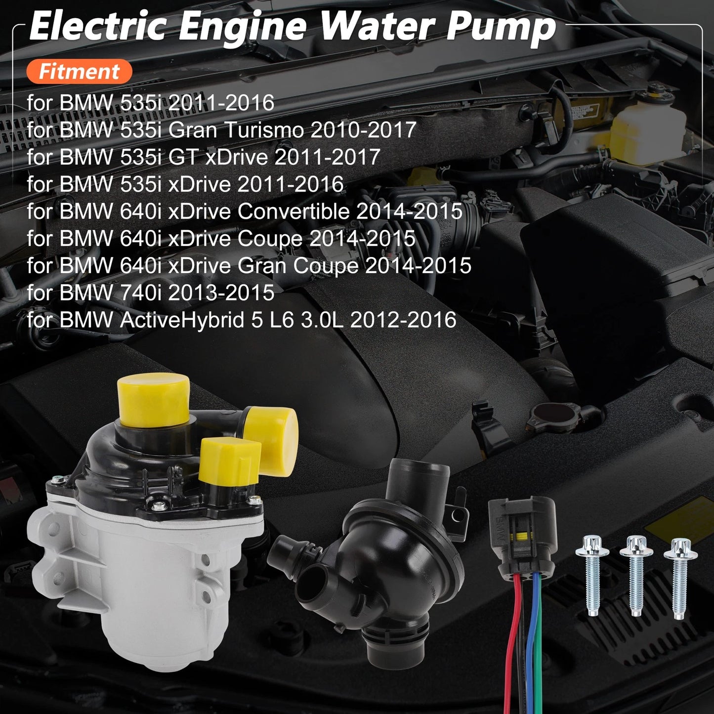 Electric Engine Water Pump for BMW 535i (2011–2016) 11517632426