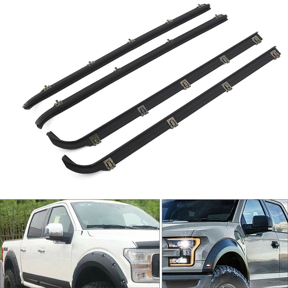 Set of 4 Outer Window Sweep Trim Seals for Ford Bronco F150 F250
