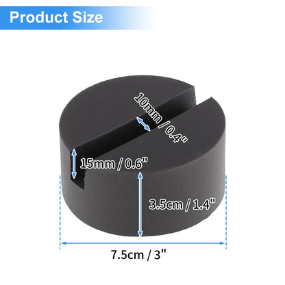 Set of 4 Universal Rubber Car Jack Pads 4-5 Ton Adapter 1.4" Black