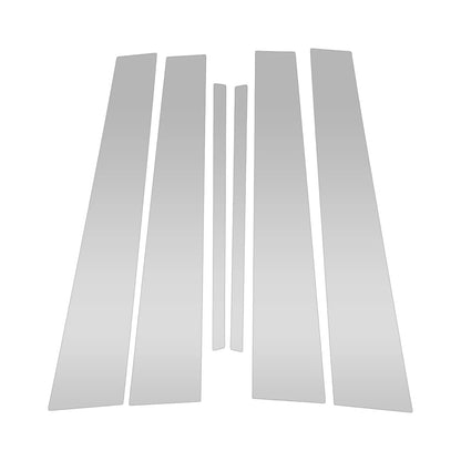 Set of 6 Pillar Window Trim for Chevy Malibu (2008–2012) Silver Tone