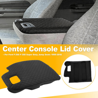 Leather Console Lid Armrest Cover for Ford F-250 F-350 Super Duty (1999–2010)