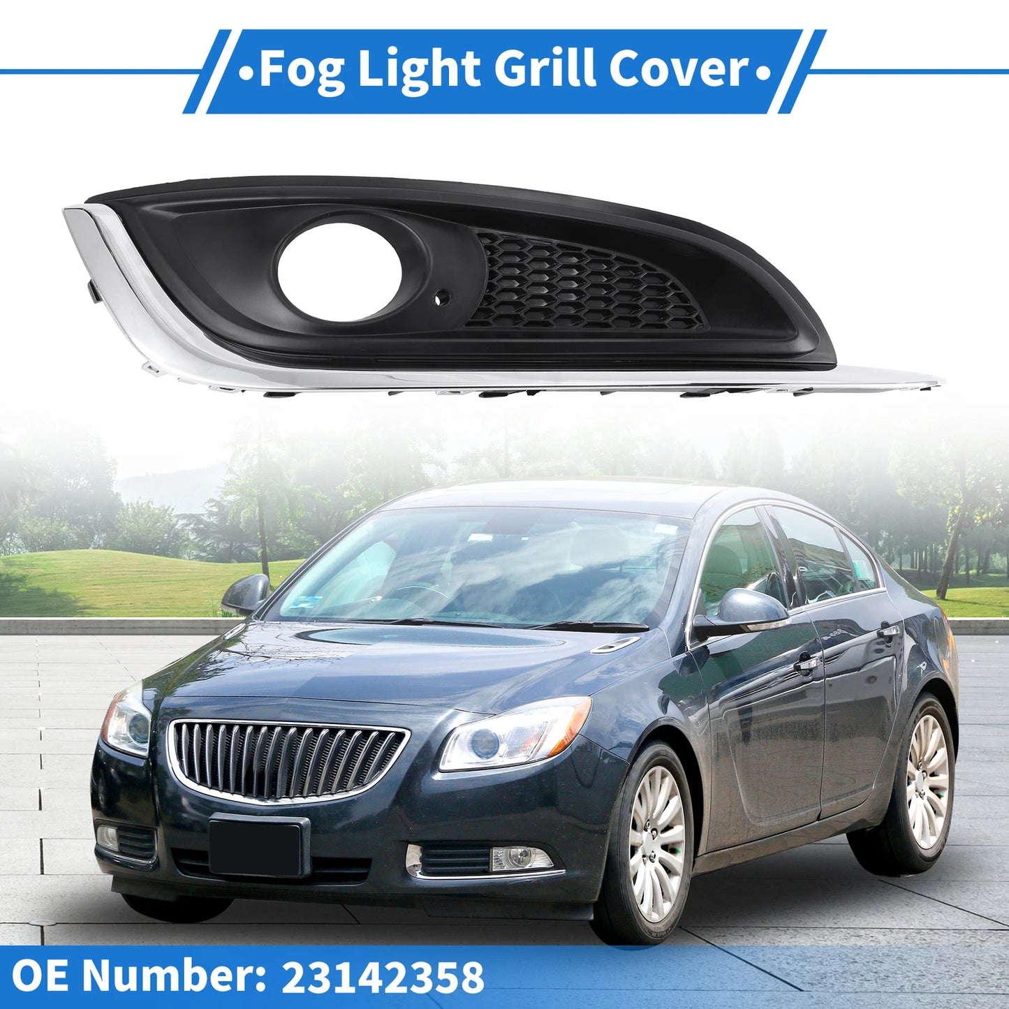 1 Pc Fog Light Grill for Buick Regal (2014–2017) No. 23142358
