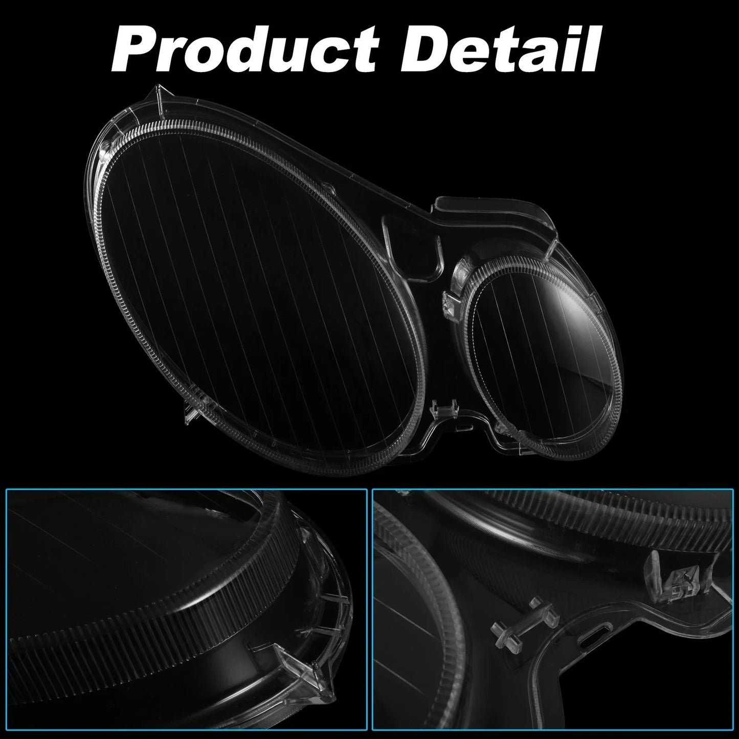 Front Headlight Lens Covers for Mercedes-Benz W211 (2002-2008)