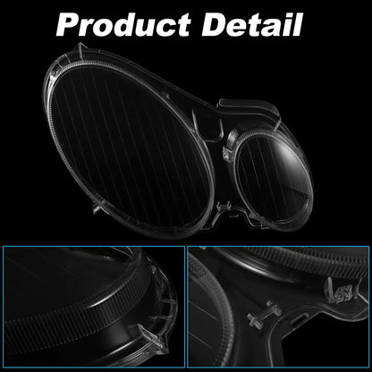 Front Headlight Lens Covers for Mercedes-Benz W211 (2002-2008)