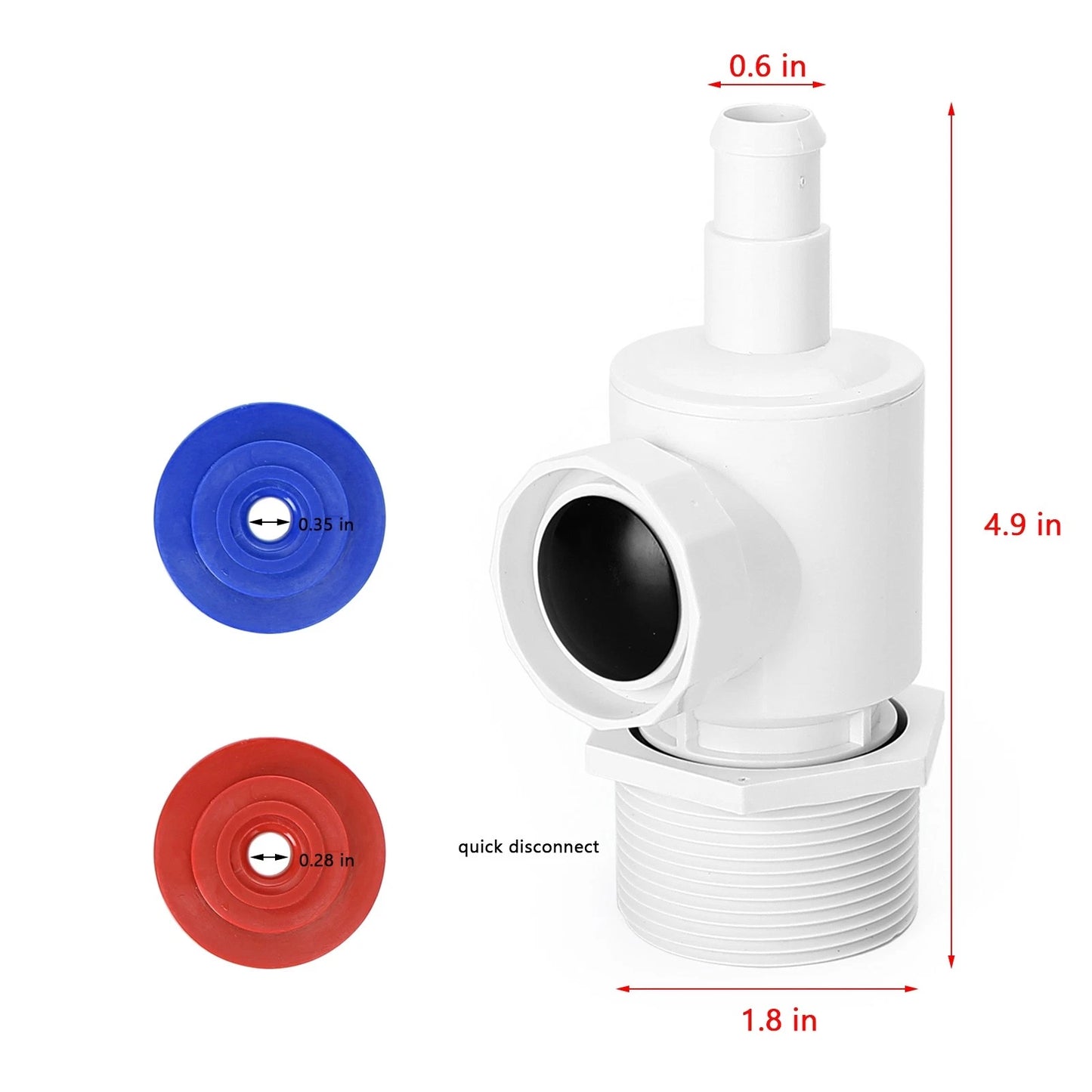 Wall Mount Connector for Polaris Pool Cleaner 180 280 380 (9-100-9001)