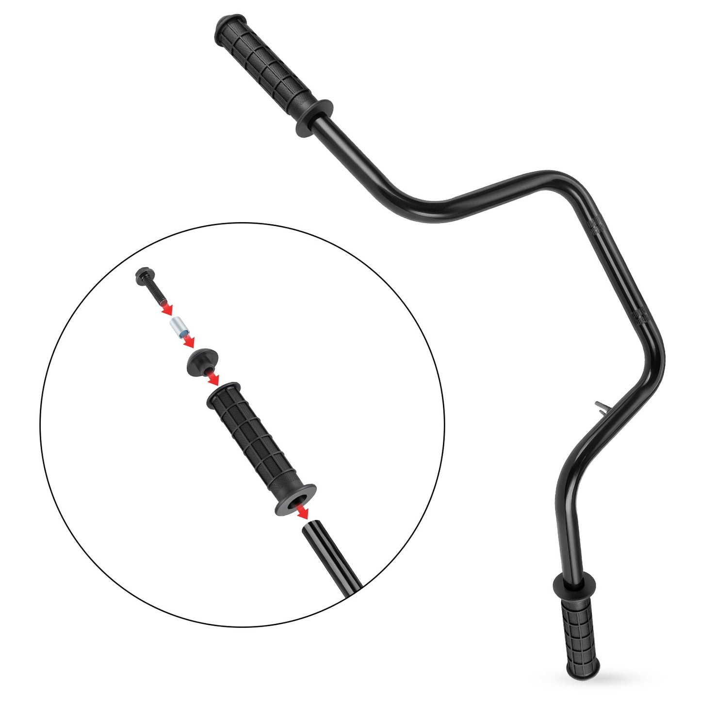 Handlebar with Grips and End Guards for Honda Foreman 500 (2005–2007)