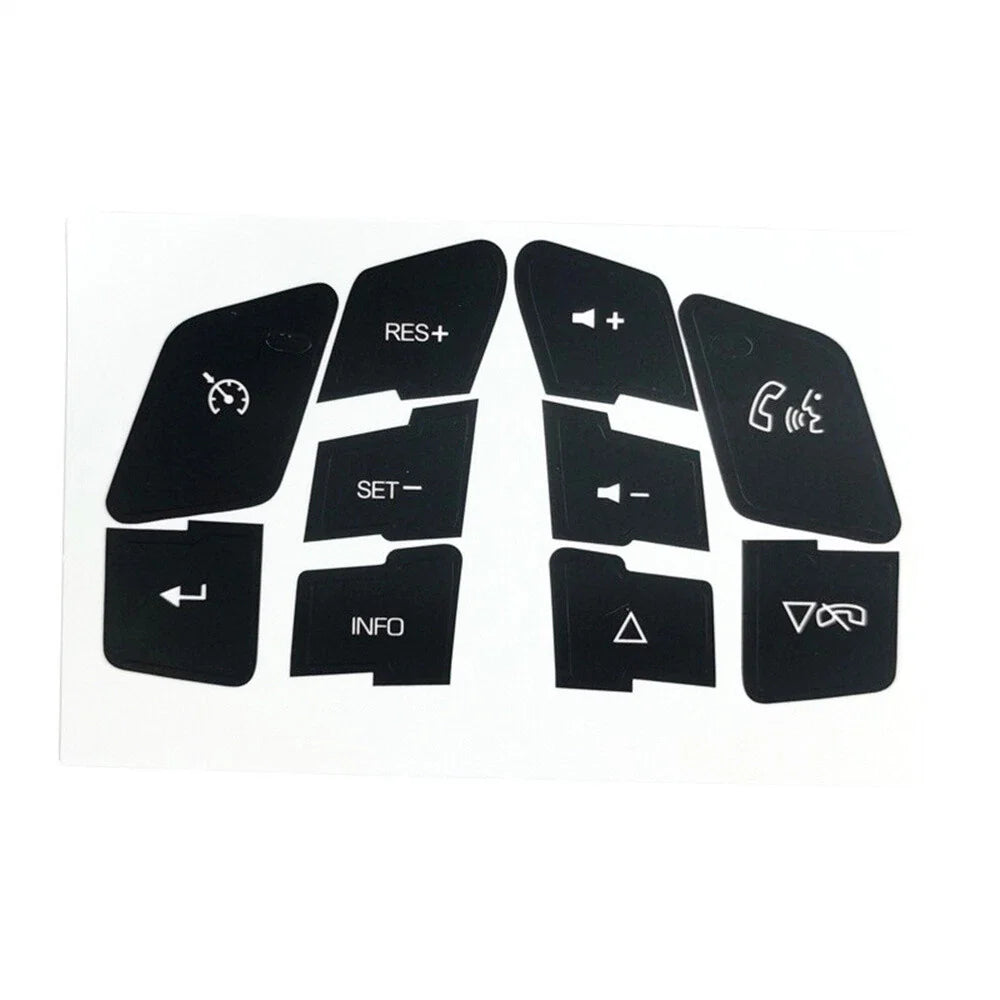 Steering Wheel Button Decals for Chevrolet C6, Malibu, Pontiac G6 (2004-2013)