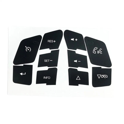 Steering Wheel Button Decals for Chevrolet C6, Malibu, Pontiac G6 (2004-2013)