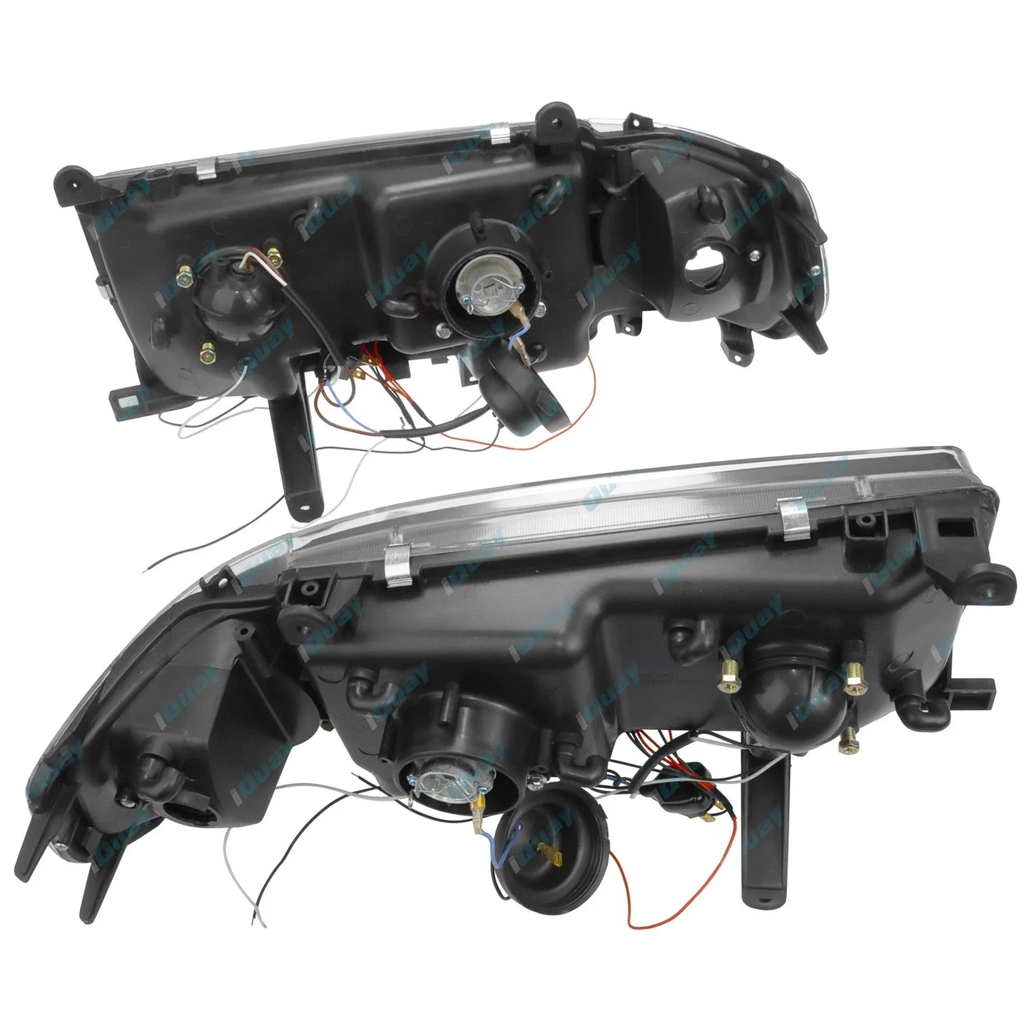Black Halo Projector Headlights with LED for Landcruiser FJ80R FZJ80 1990~1992