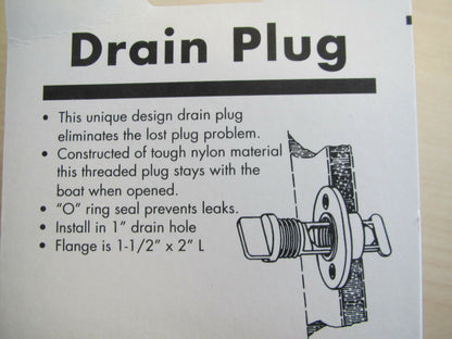 2X Nylon Drain Plug for Boats (Fits 1 Inch Diameter Holes)
