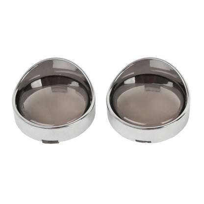 Smoke Lens Turn Signal Light Trim Ring Visors Bezels for Harley Touring Dyna