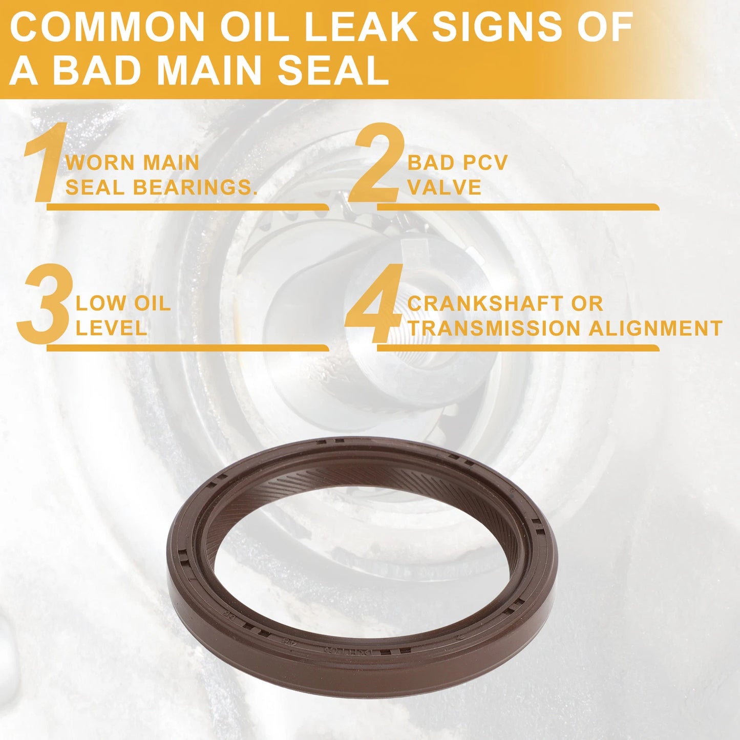 1 Pc Front Crankshaft Oil Seal for Nissan 350Z (2003–2008) No. 13510-31U10