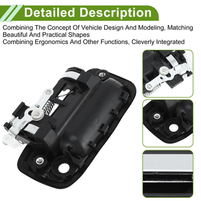 Exterior Door Handle for Toyota (No.6922035020, Black Silver Tone, Front Left)