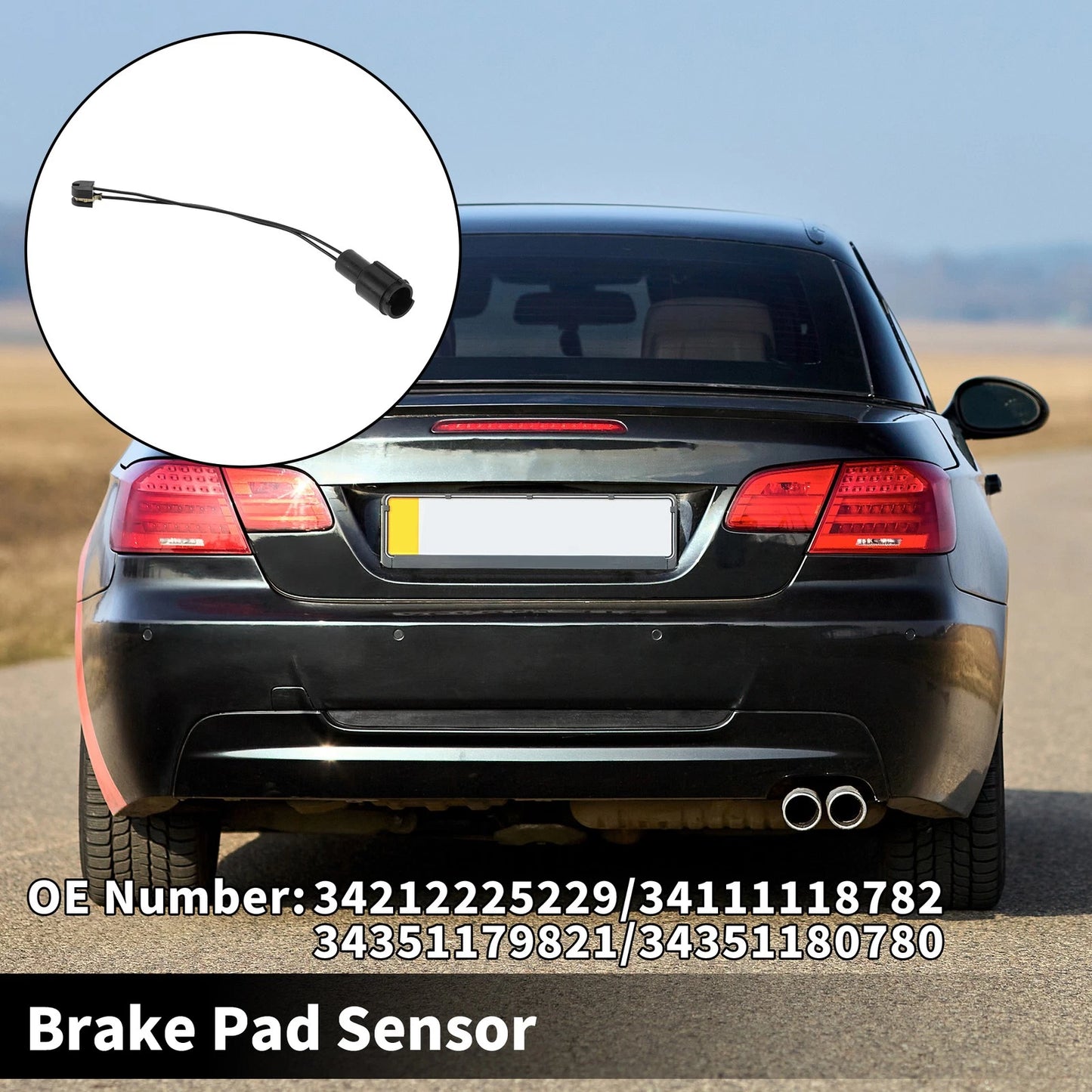 1pc Rear Brake Pad Wear Sensor for BMW 5 6 Series (1979–1988) No.34212225229