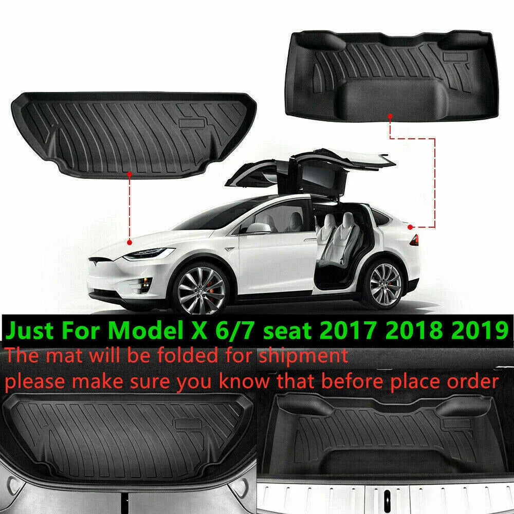 Front Frunk Under Trunk Cargo Mat Liner Box Durable Anti-Skid for Tesla Model X