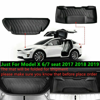 Front Frunk Under Trunk Cargo Mat Liner Box Durable Anti-Skid for Tesla Model X