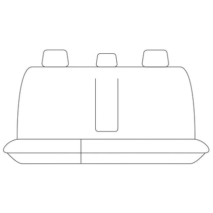 Set of 2 Black Neoprene Seat Covers for Toyota Hilux (2015–2020)