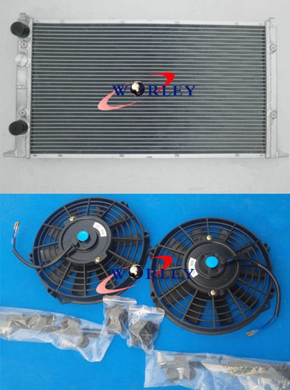 2X Aluminum Radiator with Fan for Volkswagen Golf MK3 GTI VR6 (1994–1998)