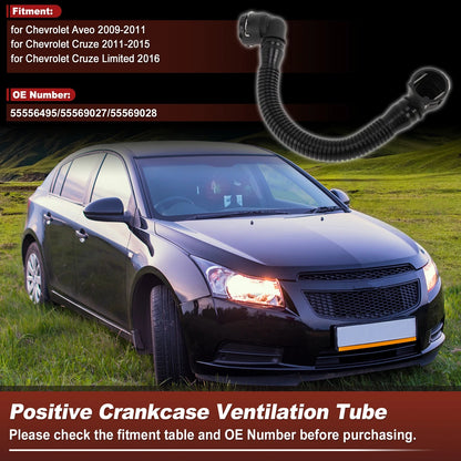 PCV Valve Tube for Chevrolet Aveo (2009–2011) 55556495 Plastic Black