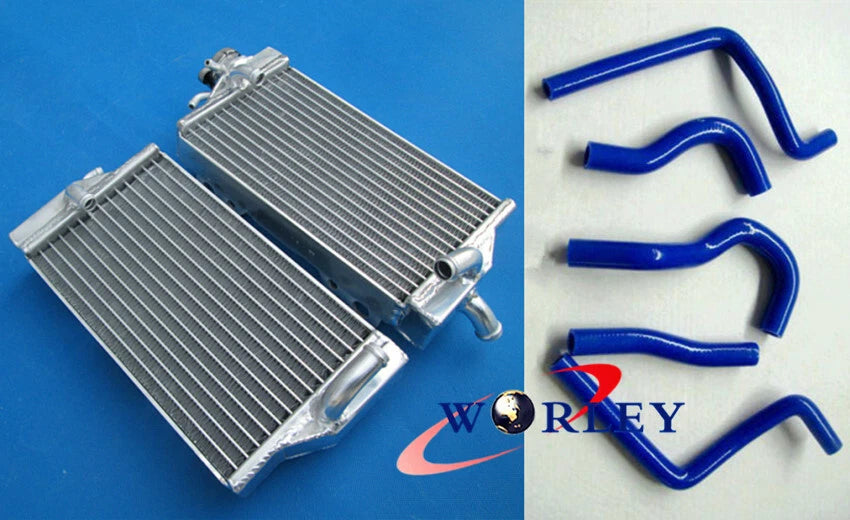 Aluminum Radiator with Blue Hose for Honda CR125 CR125R (2002–2003)