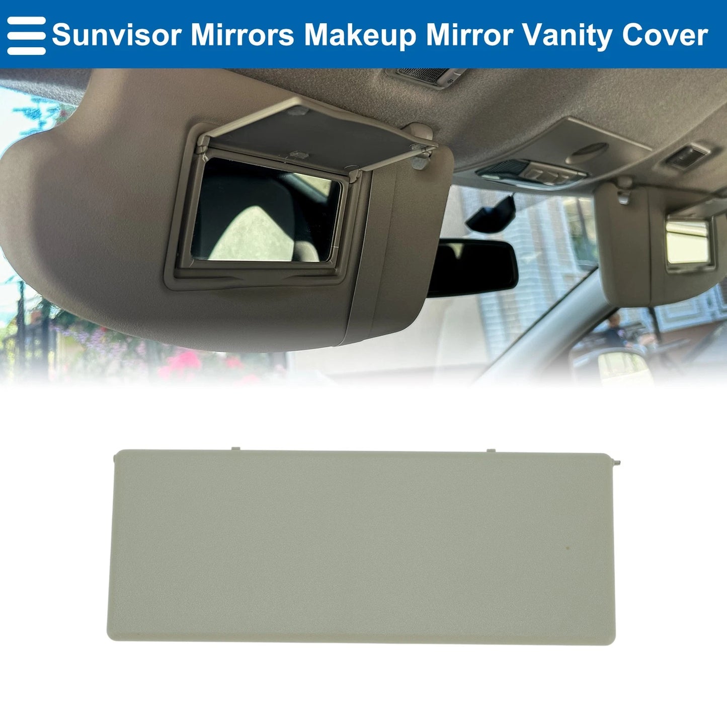 Sun Visor Mirror Cover for Buick Envision (2014–2021) No. 23196443 Light Beige