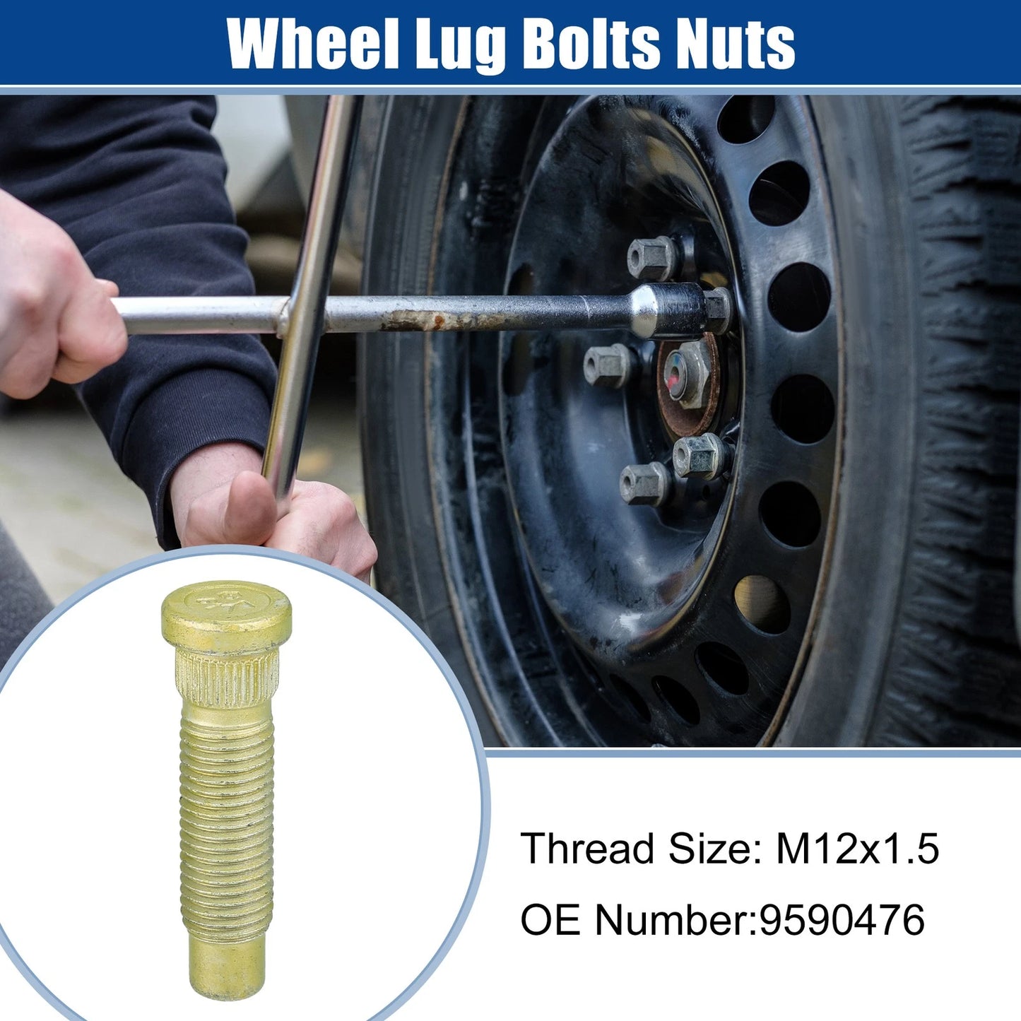 10X M12x1.5 Wheel Lug Bolts Nuts for Chevrolet (1997–2012) No. 9590476