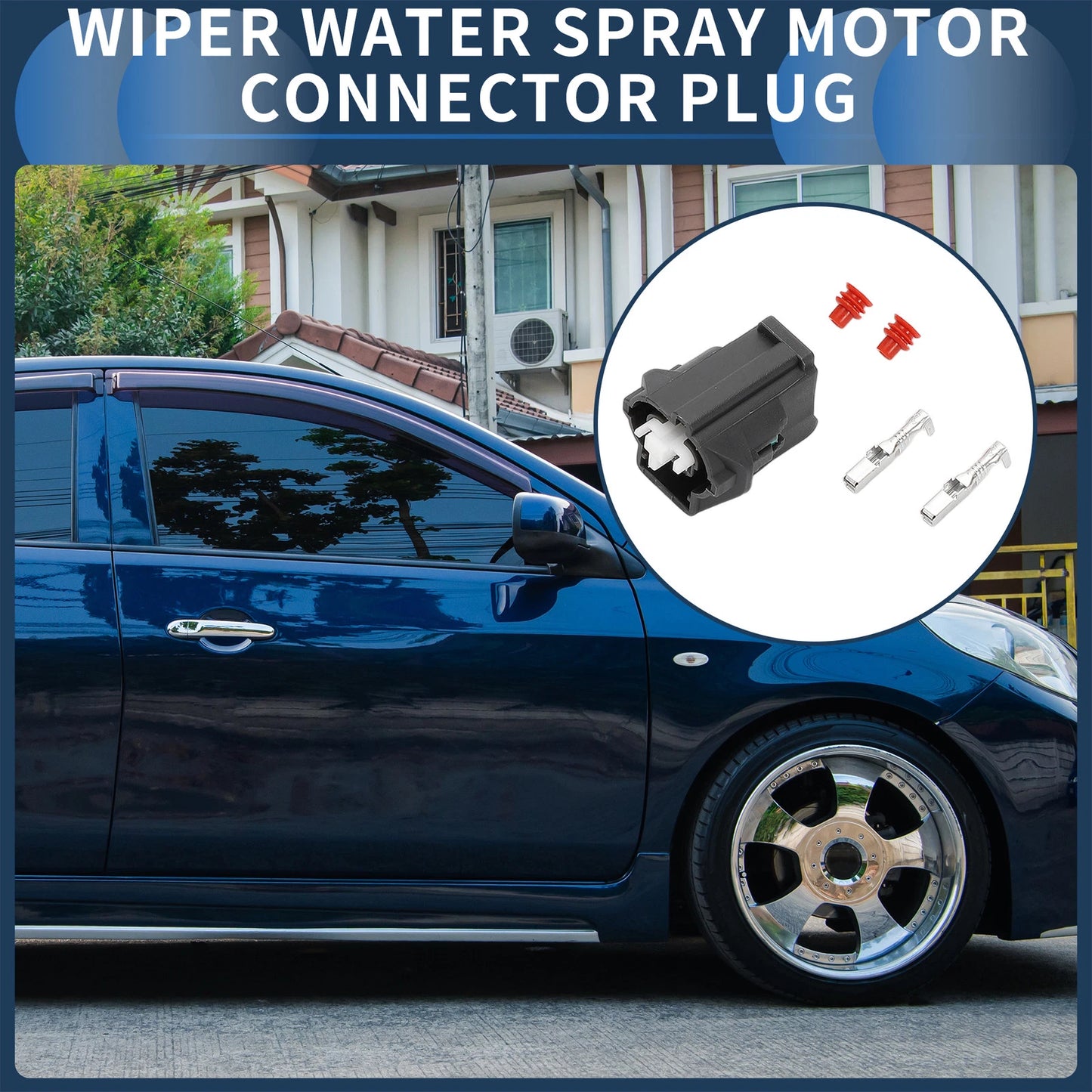 2 Pin Wiper Water Spray Motor Connector Plug for Nissan Teana
