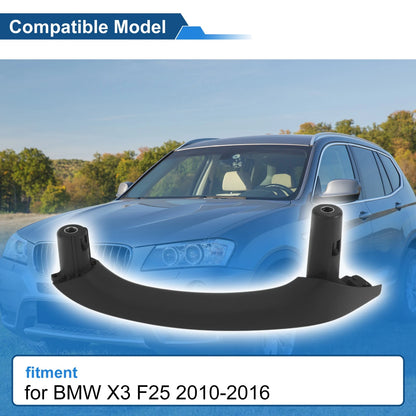 Front Passenger Side Inner Door Panel Handle for BMW X3 (2010–2016) Black