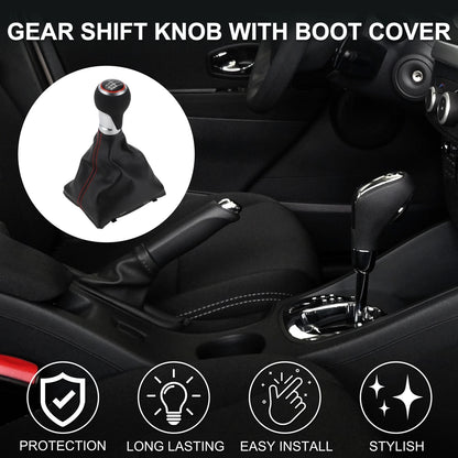6 Speed Gear Shift Knob with Boot Cover No. 8K0863278H for Audi A5 (2007–2017)