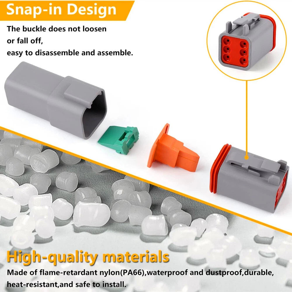 338Pcs DT Connector Kit with Crimping Tools for Waterproof Electrical Plugs