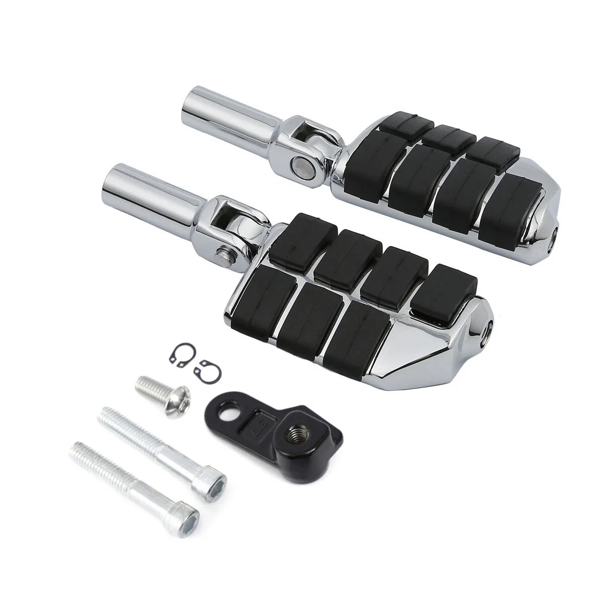 Chrome Rear Passenger Foot Pegs for Harley Softail Slim (2012-2017)