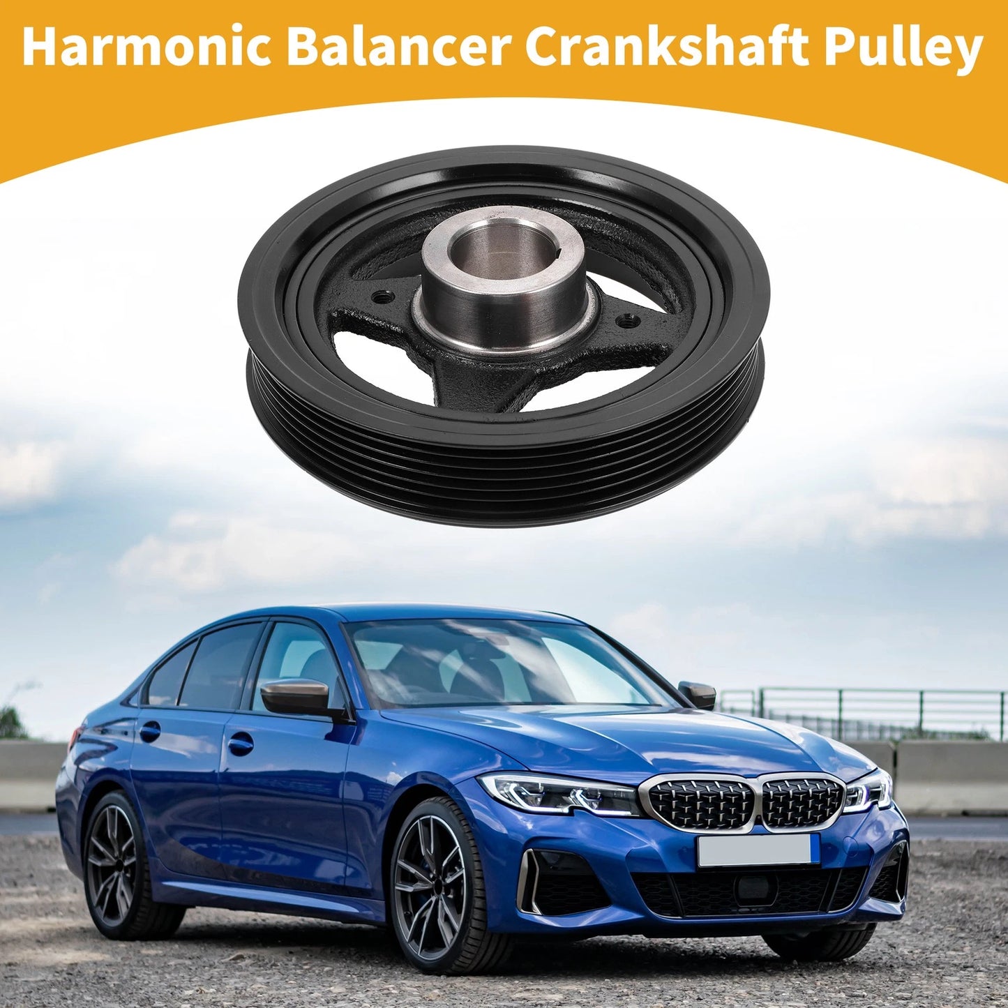 Engine Harmonic Balancer Crankshaft Pulley for Nissan Sentra (2007–2019) No. 12303EN20C