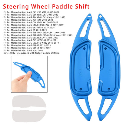 Shift Paddle Extensions for Benz AMG (Aluminum, Blue)