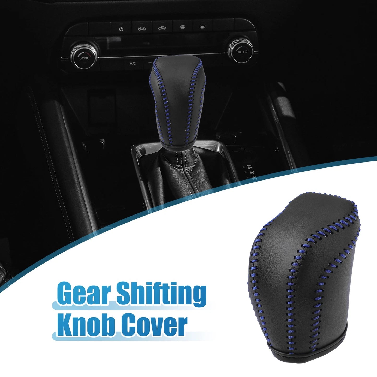 Gear Shift Head Knob Cover for Toyota RAV4 (2013–2016) Black Blue