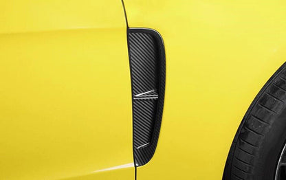 1 Pair Carbon Fiber Side Bonnet Air Vent Trim for Porsche Panamera (2017-2023)