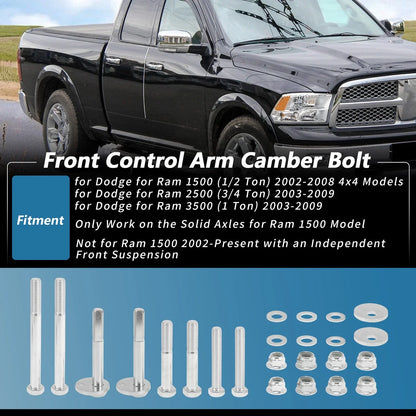 Front Control Arms Cam Bolt for Dodge Ram 1500 2500 3500 (2003-2009)
