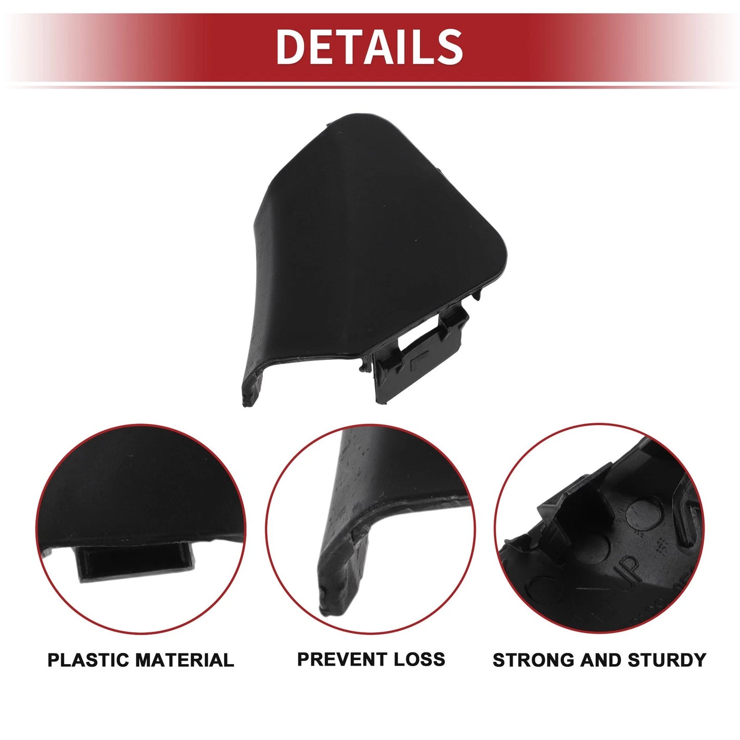 Tow Hook Cover Cap for Toyota Highlander (2001–2023) No. 521280E070 Black