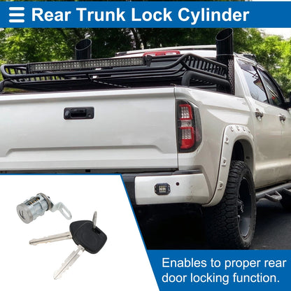 Trunk Lock Cylinder Set with Tailgate Lock & Keys for Toyota Tundra