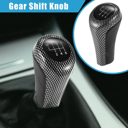 6-Speed Manual Gear Shift Knob for BMW 1 Series E81 Black Silver Tone