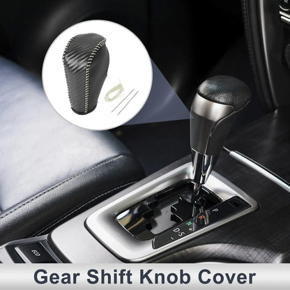 Shift Knob Cover Black Carbon Fiber Beige for BMW 3 Series (2004 - 2012)