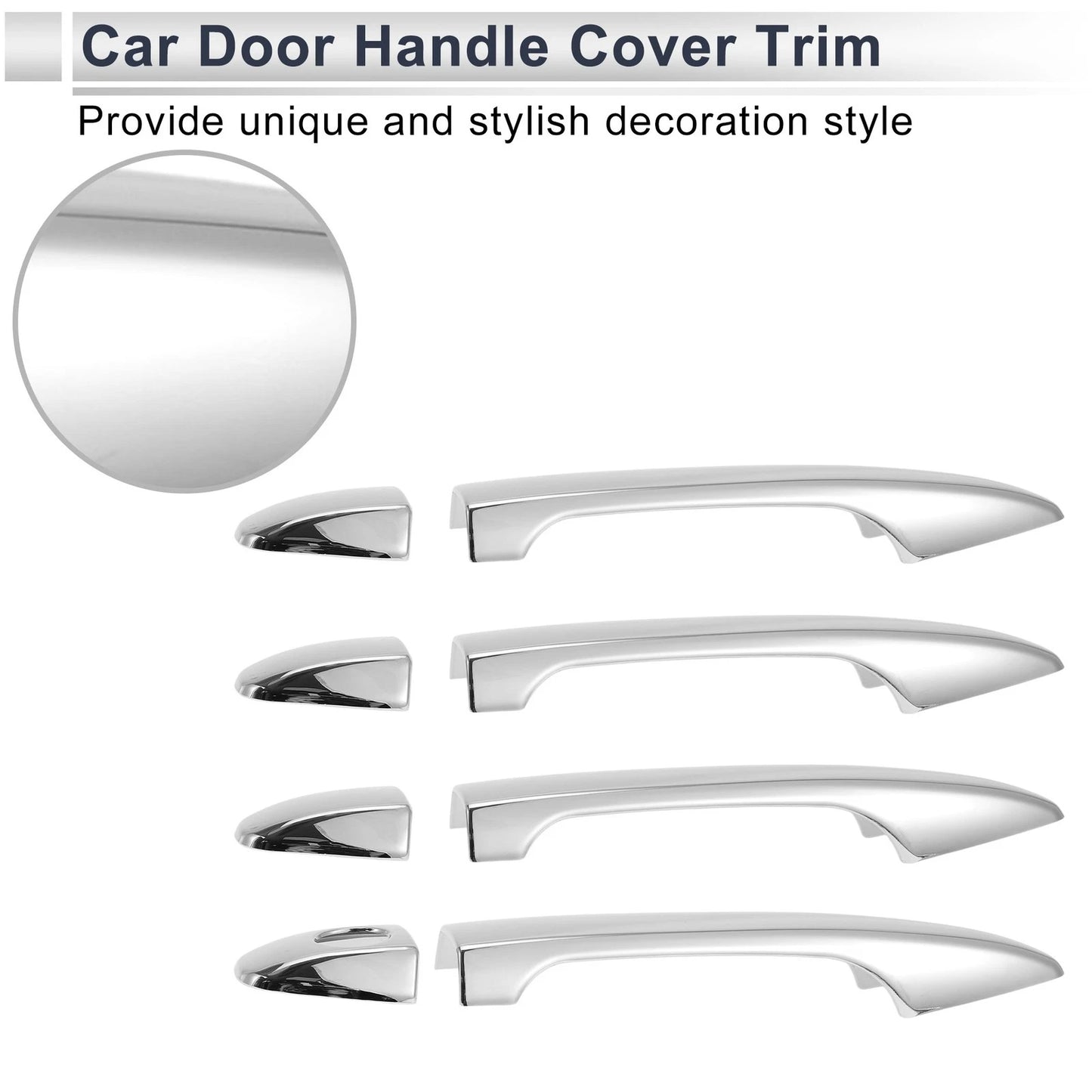 Door Handle Cover Trim for Toyota Prius (2010–2015) Silver Tone