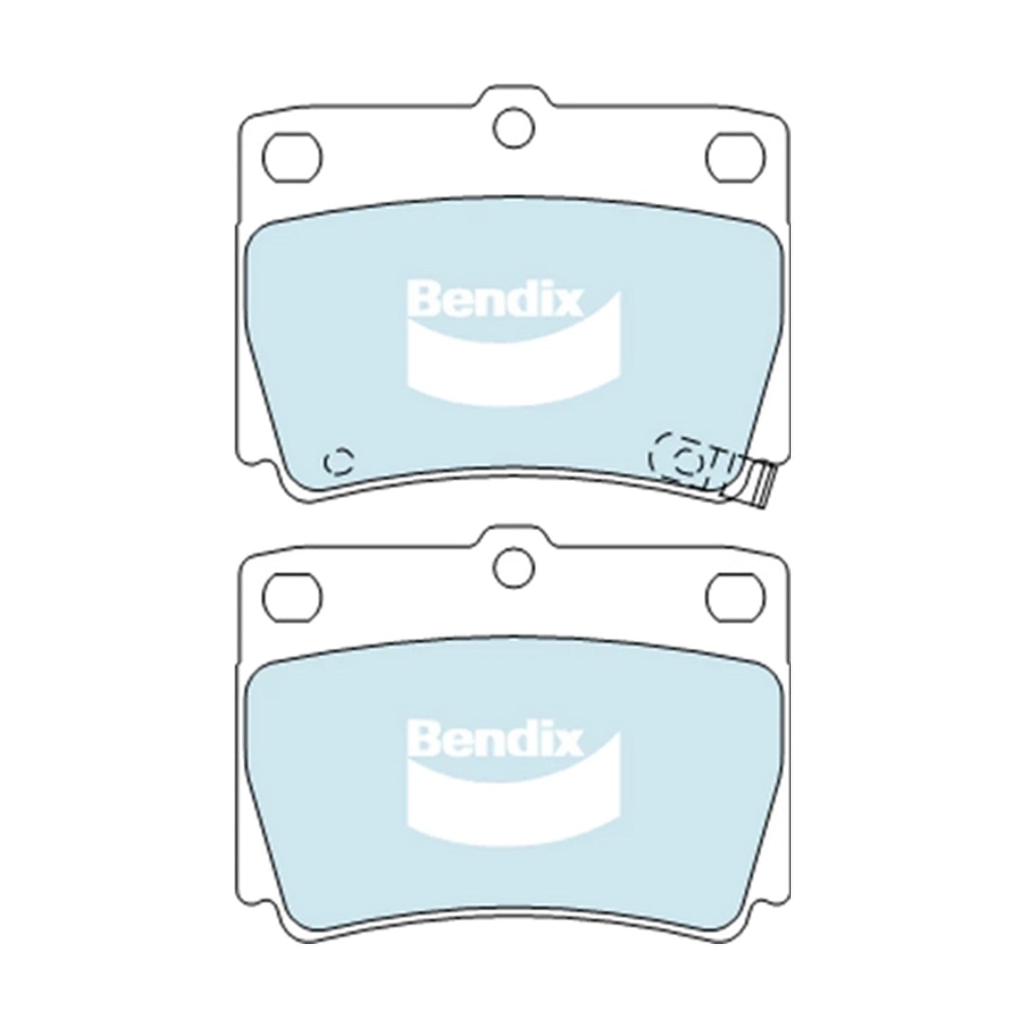 Set of 4 Rear Disc Brake Pads for Mitsubishi Challenger (1998–2015)