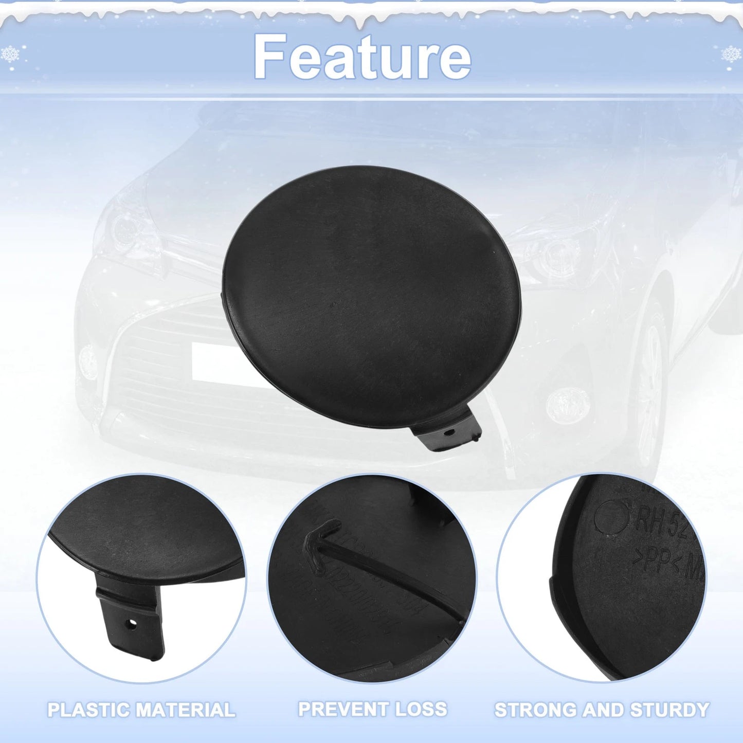 Tow Hook Cover Cap for Toyota Highlander (2008–2010) No. 521270E030