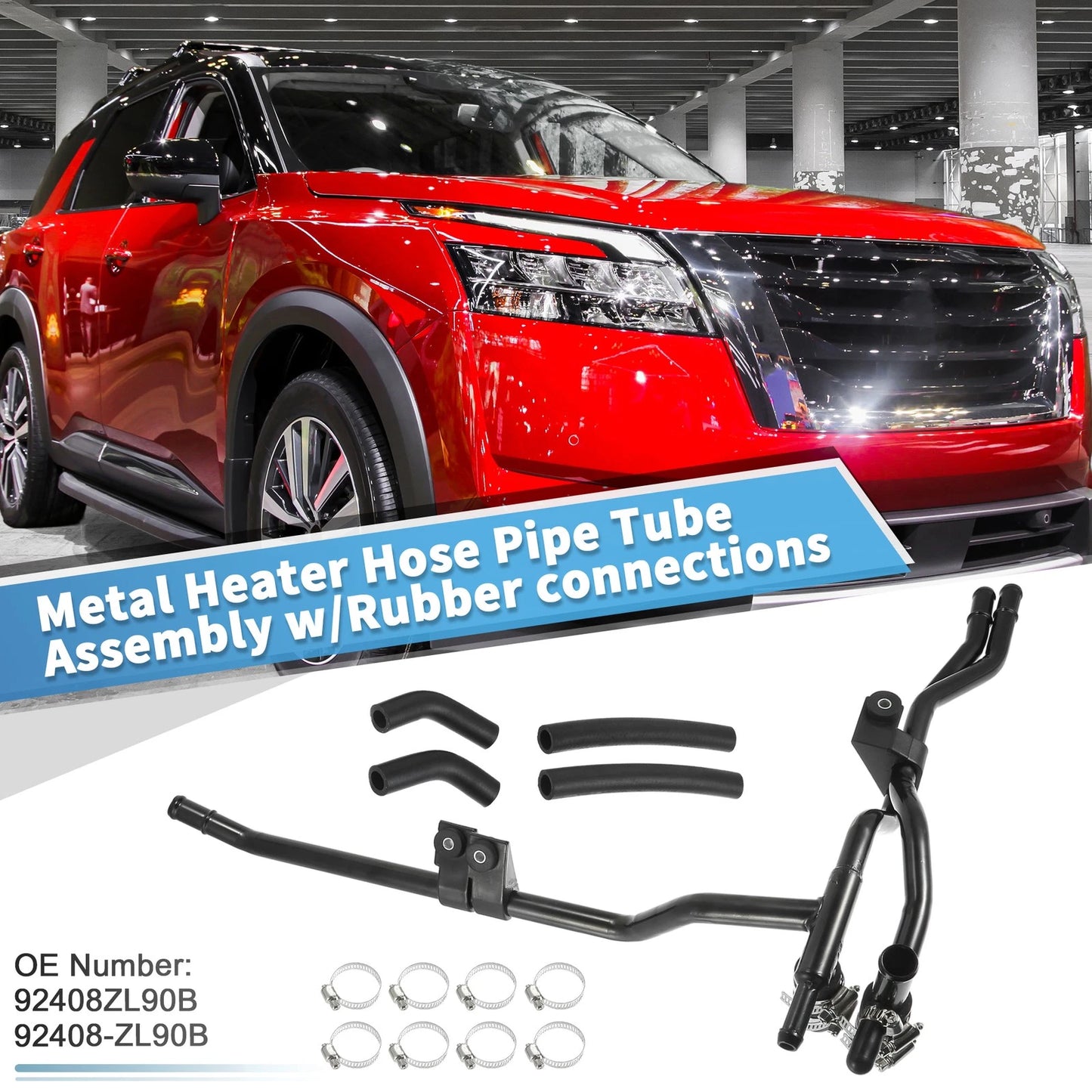 Set of 1 Radiator Expansion Tank Hose Pipe for Nissan Pathfinder (No. 92408ZL90B)