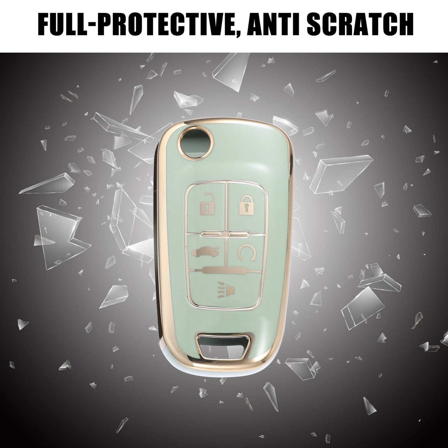 TPU Smart Key Fob Cover Kit for Chevrolet Equinox Camaro Cruze (2010–2023)